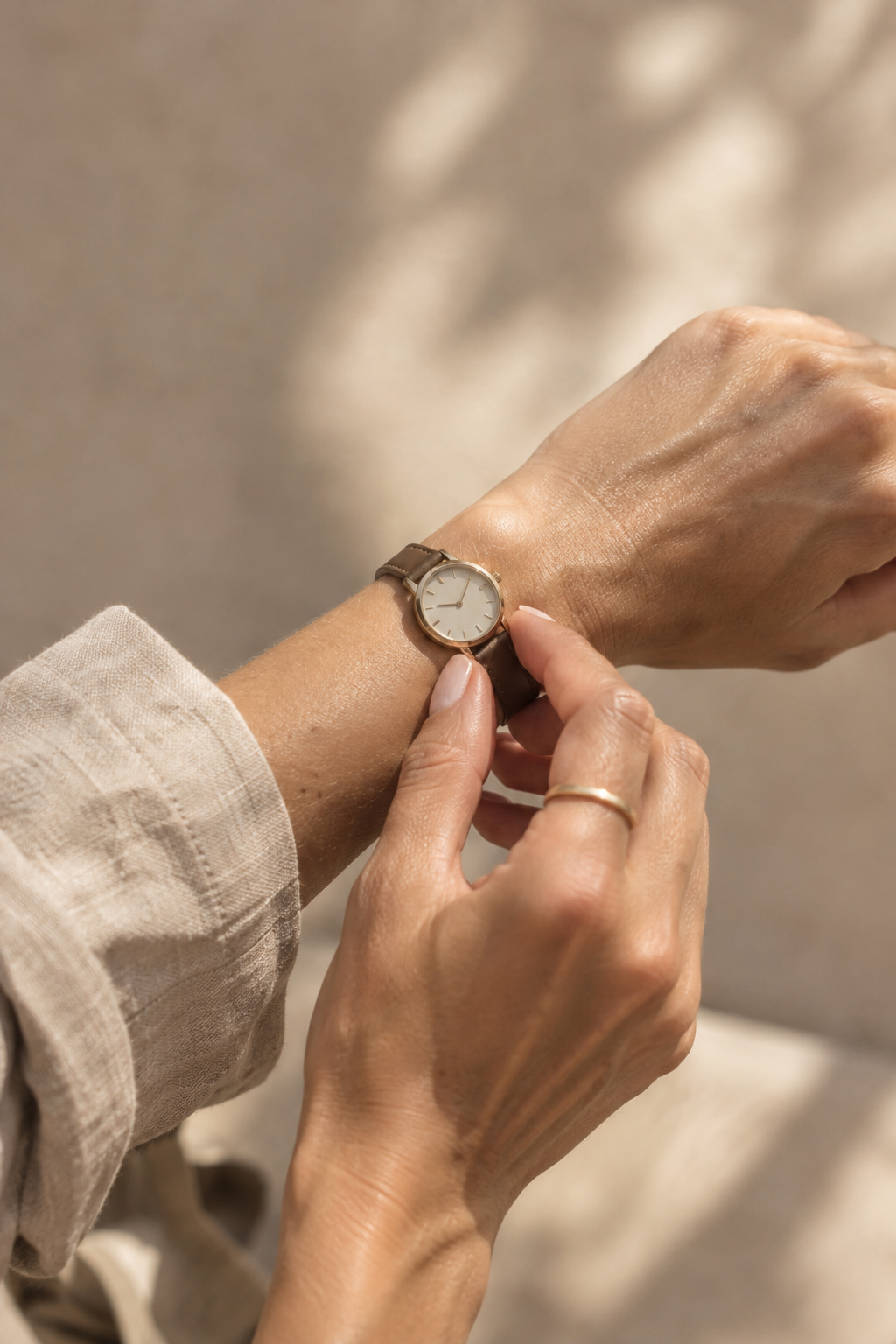 Simple watch on a woman's wrist
